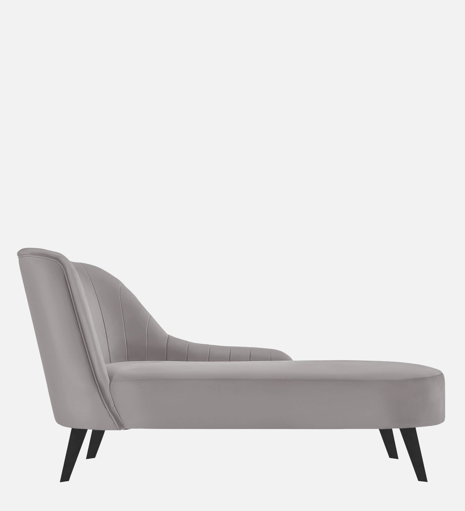 Flora Velvet RHS Chaise Lounger in light grey Colour