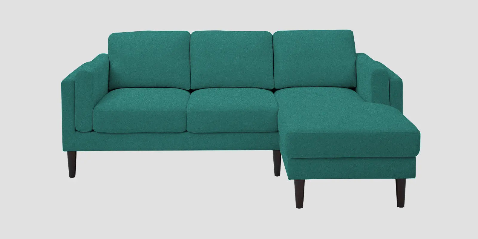 Creata Fabric LHS Sectional Sofa (2+Lounger) In Sea Green Colour Febonic Living