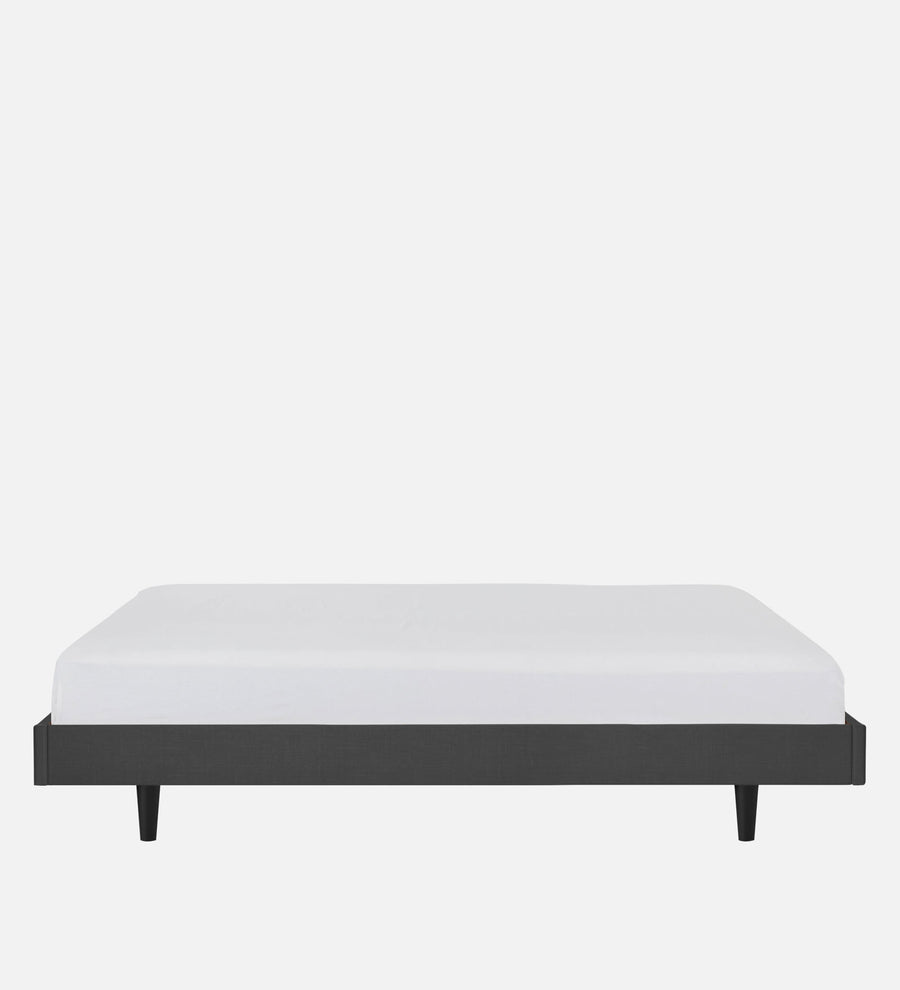 Basi Fabric Upholstered King Size Bed In Charcoal Grey Colour - Febonic Living