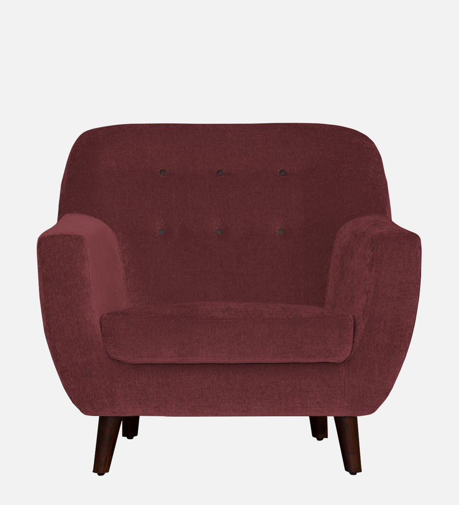 German Fabric 1 Seater Sofa In Blaze Red Colour - Febonic Living