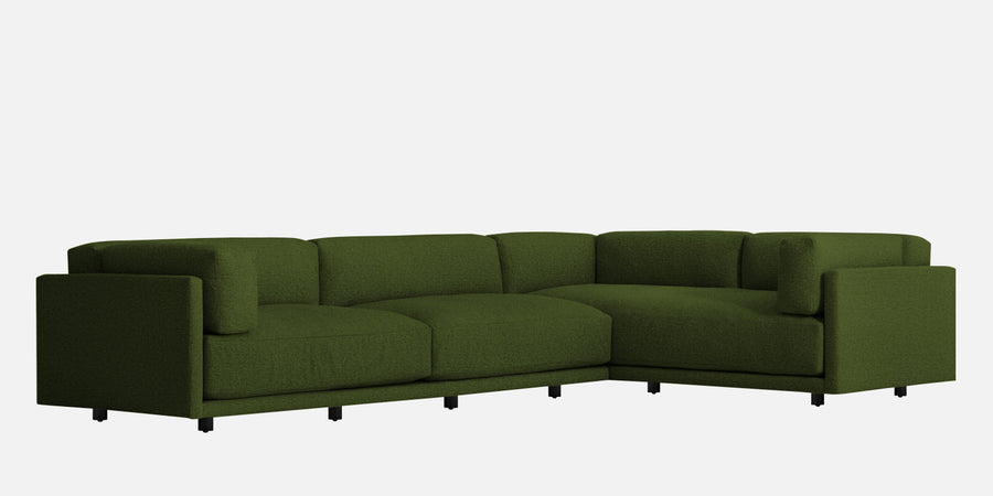 Nixon Fabric 6 Seater Rhs Corner Sofa In Olive Green Colour - Febonic Living