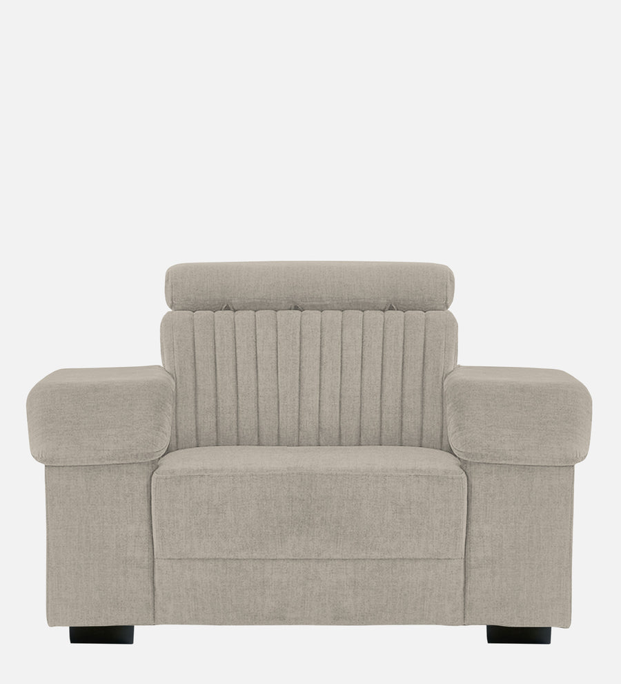 Draco Fabric 1 Seater Sofa In Ash Grey Colour - Febonic Living
