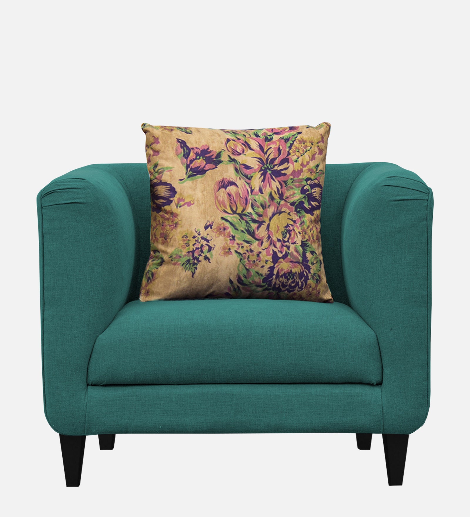 Niki Fabric 1 Seater Sofa in Sea Green Colour