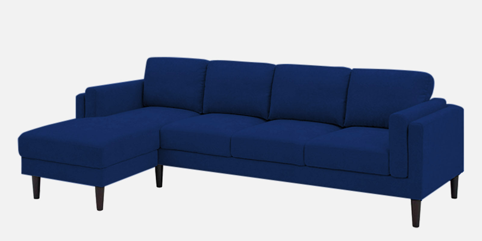 Creata Fabric RHS Sectional Sofa (3+Lounger) in Royal Blue Colour by Febonic