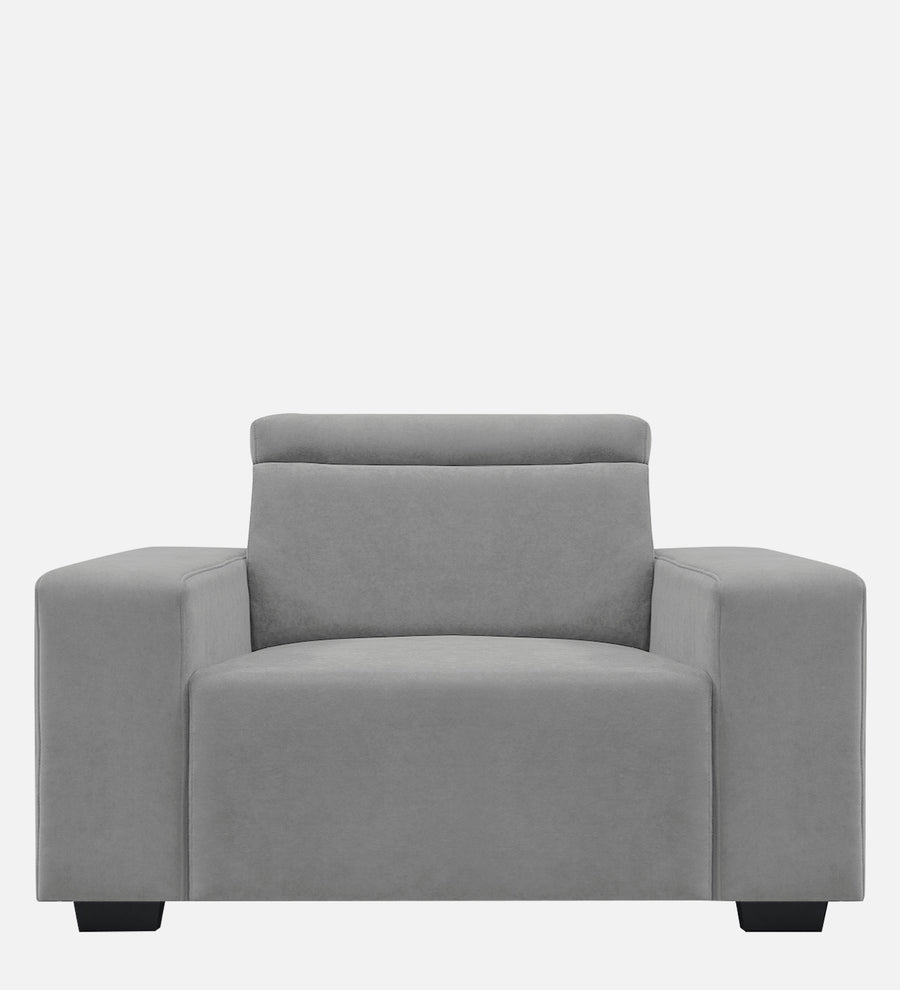 Hiro Fabric 1 Seater Sofa In Smoke Grey Colour - Febonic Living