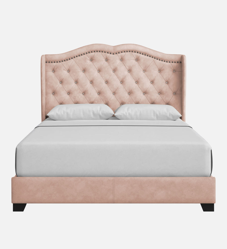 Blake Fabric Upholstered Queen Size Bed In Woom Beige Colour - Febonic Living
