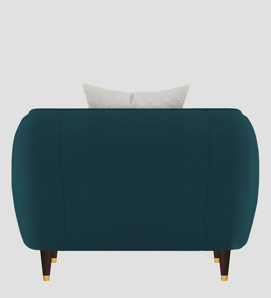 Hairo Velvet 1 Seater Sofa In Arabian Green Colour - Febonic Living