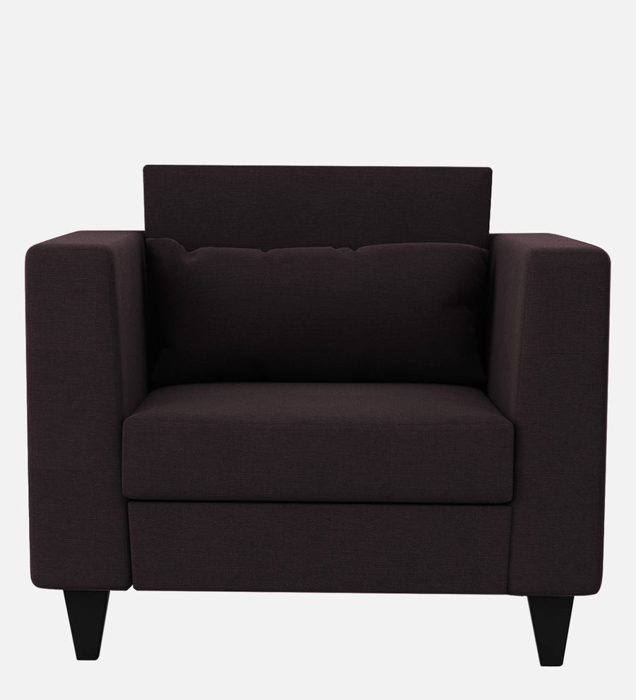 Nipul Fabric 1 Seater Sofa In Cara Brown Colour - Febonic Living
