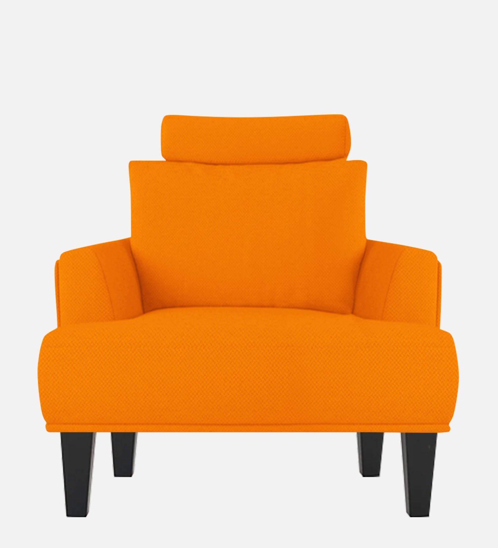 Como Fabric 1 Seater Sofa in Vivid Orange Colour