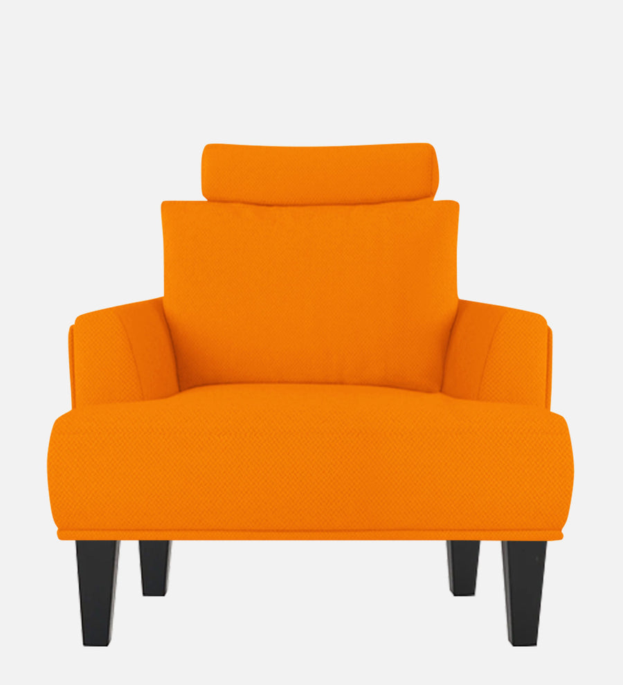 Como Fabric 1 Seater Sofa In Vivid Orange Colour - Febonic Living