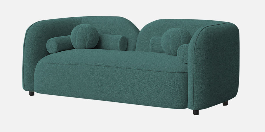 Corny Boucle Fabric 2 Seater Sofa In Bark Green Colour - Febonic Living