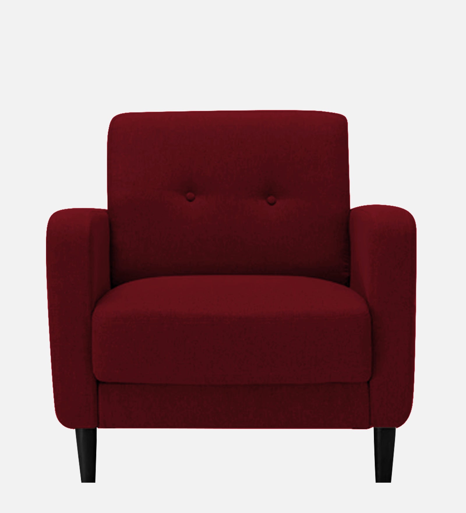 Marq Fabric 1 Seater Sofa in Ruby Red Colour