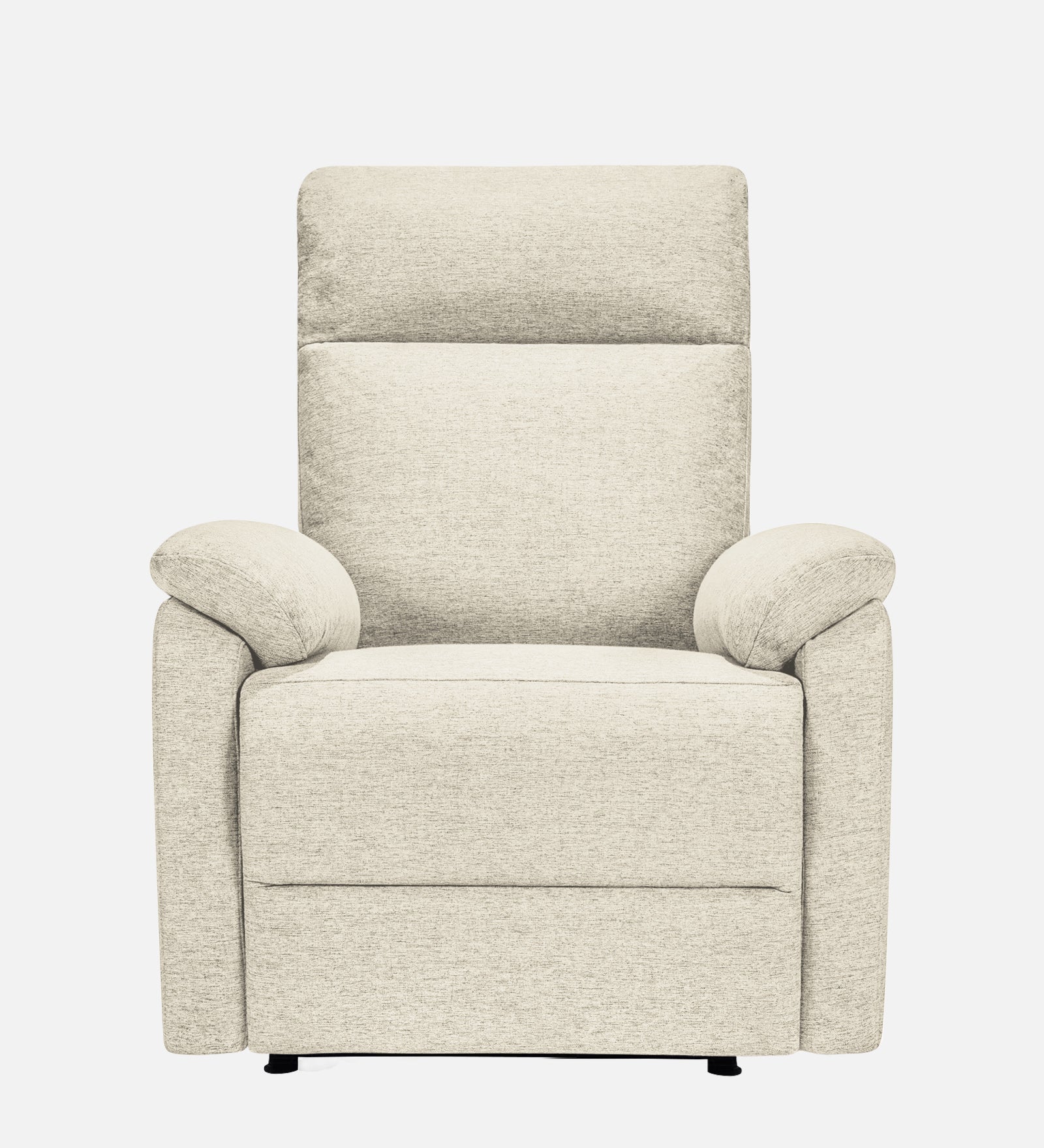 Abby Fabric Manual 1 Seater Recliner In Ivory Cream Colour