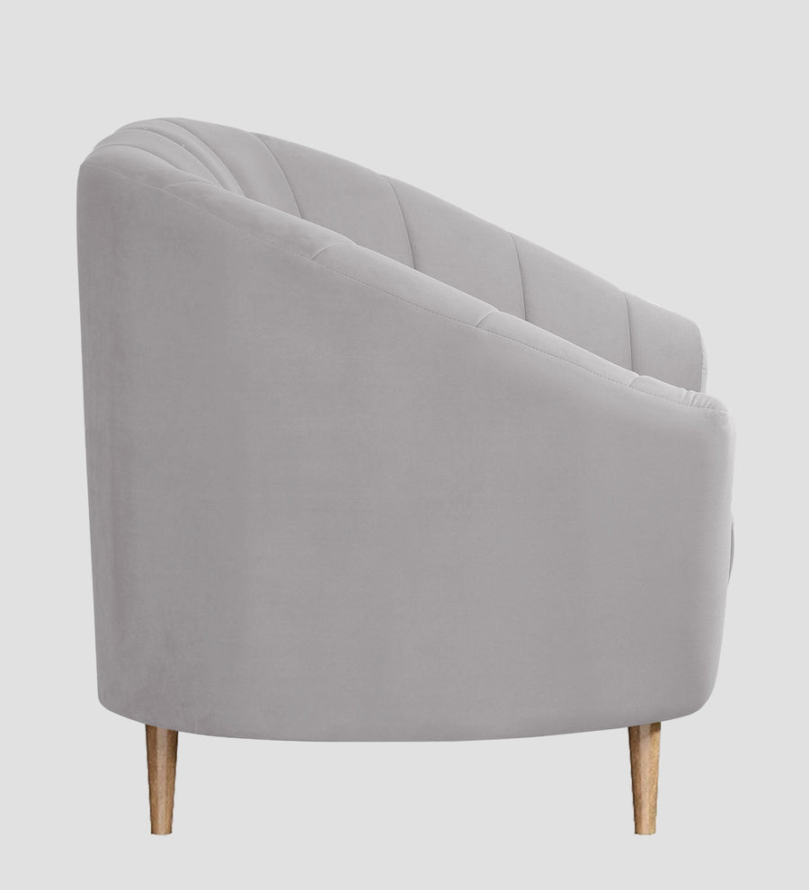 Kaylee Velvet 1 Seater Sofa In Concrete Grey Colour - Febonic Living
