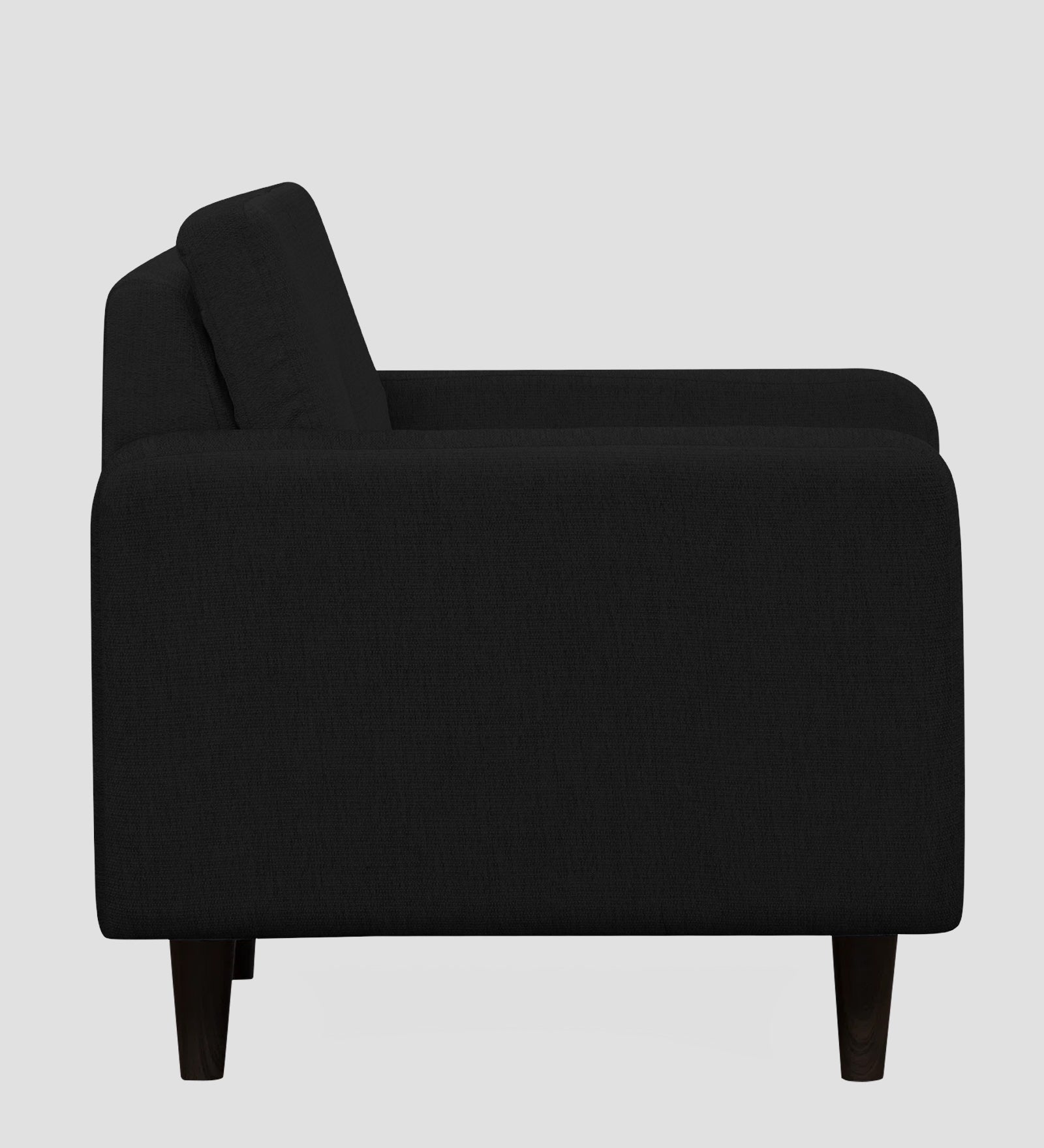 Noha Fabric 1 Seater Sofa In  Zed Black Colour - Febonic Living