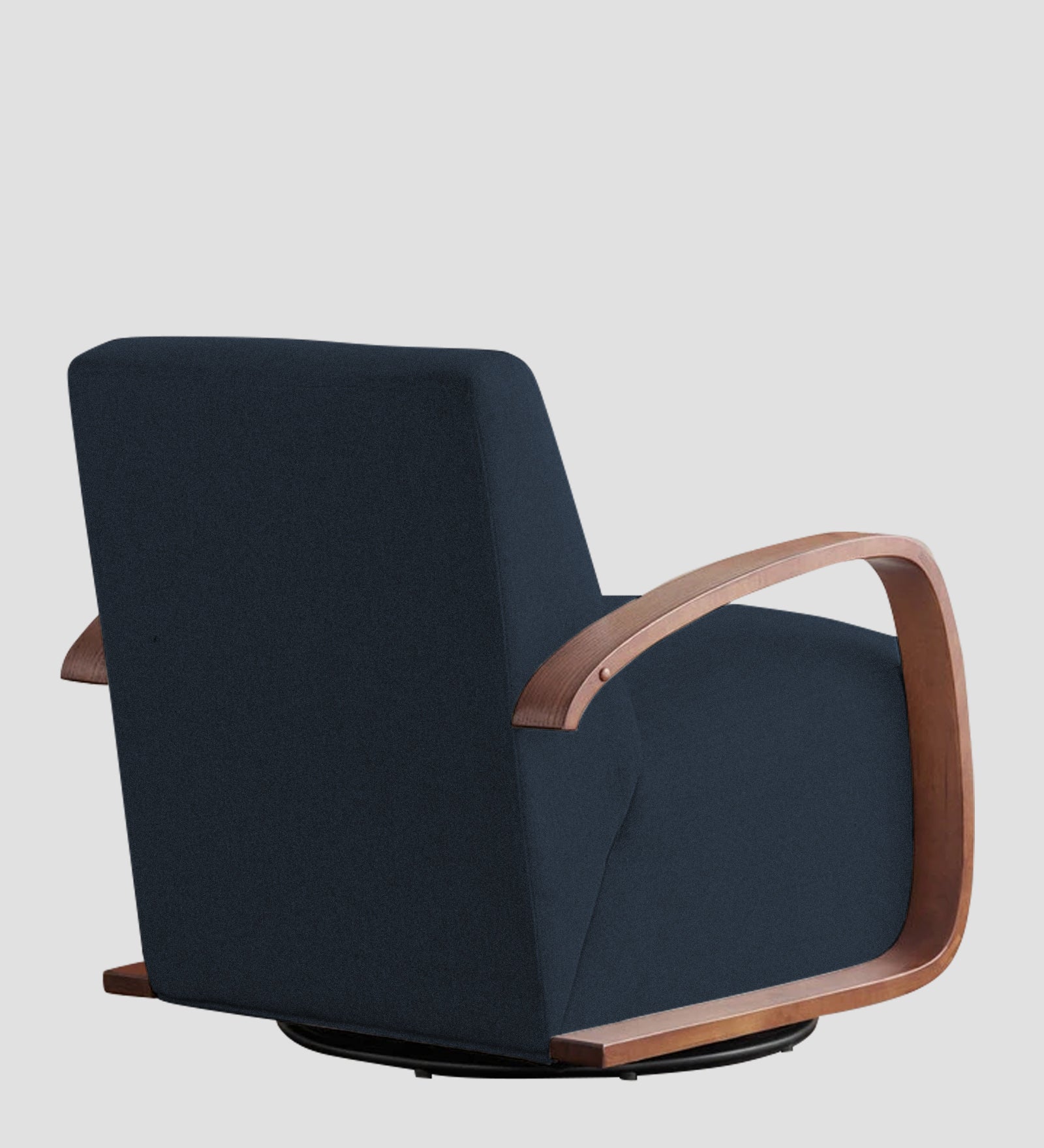 Balma Fabric Swivel Chair in Denim Blue Colour