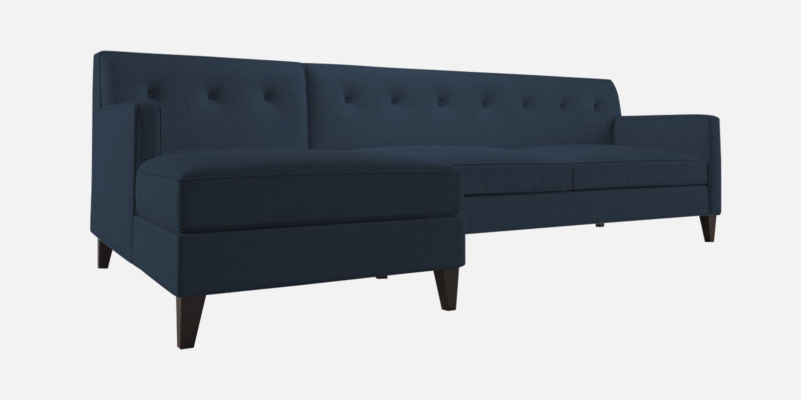 Miller Fabric RHS Sectional Sofa (3+Lounger) in Denim Blue Colour