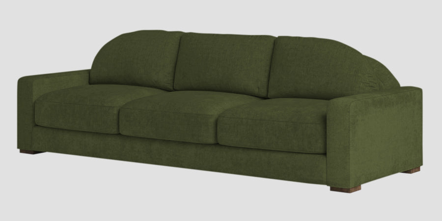 Dara Fabric 3 Seater Sofa In Olive Green Colour - Febonic Living