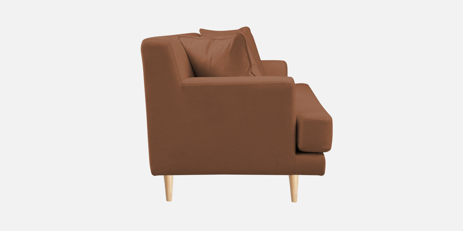 Woody Fabric 4 Seater Sofa in Caramel Beige Colour