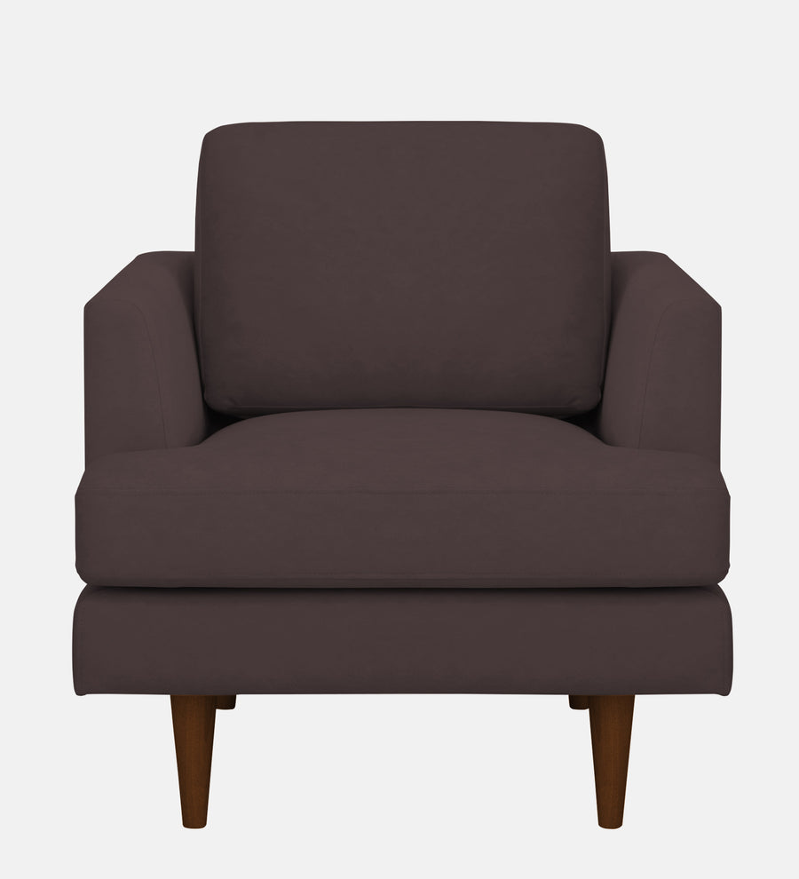 Motra Velvet 1 Seater Sofa In Mocha Brown Colour - Febonic Living