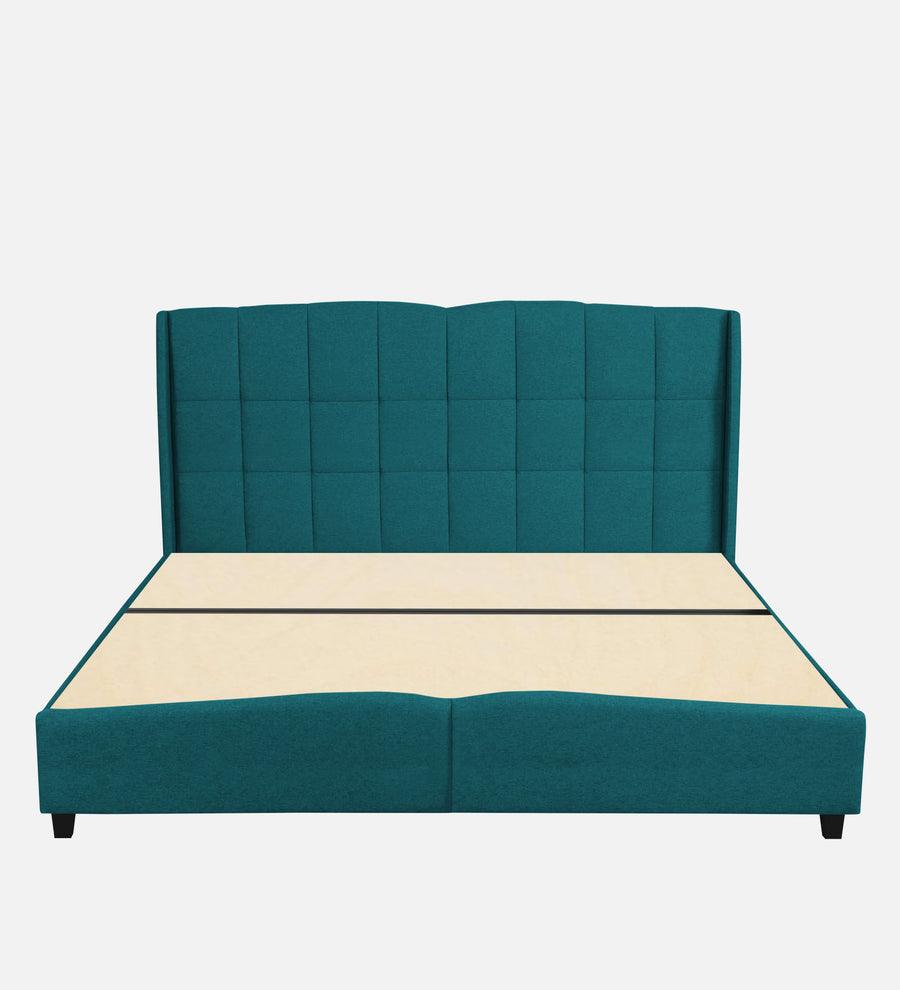 Jovi Velvet Upholstered King Size Bed In Pine Green Colour - Febonic Living