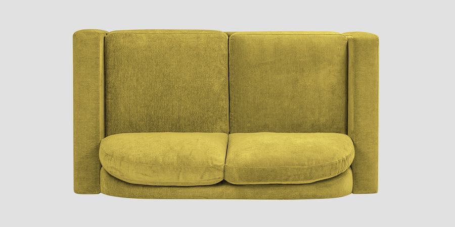 Dara Fabric 2 Seater Sofa In Parrot Green Colour - Febonic Living