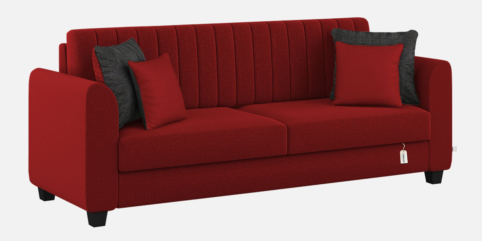 Cosmic Fabric 3 Seater Sofa in Blood Maroon Colour