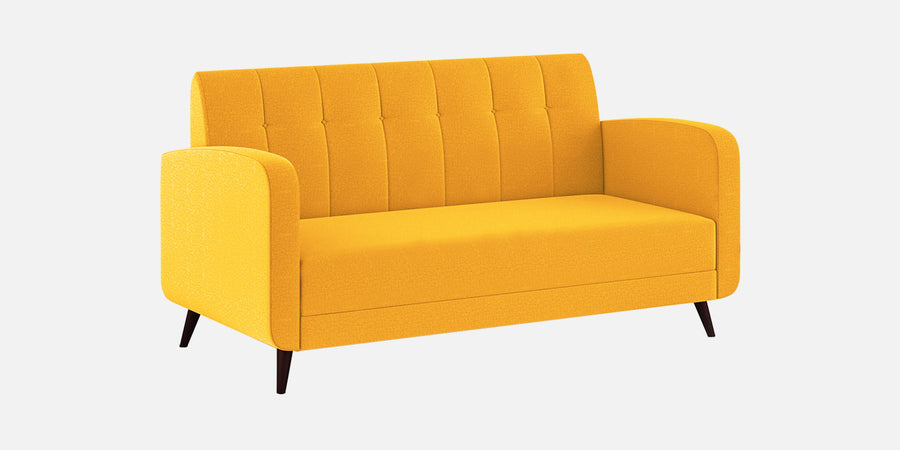Wiki Velvet 3 Seater Sofa In Safforn Yellow Colour - Febonic Living
