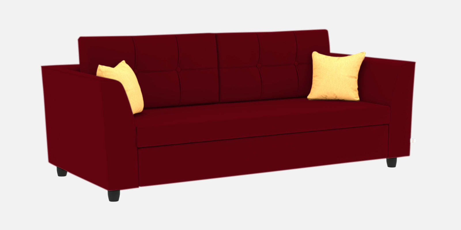 Nestin Velvet 3 Seater Sofa in Cherry red Colour