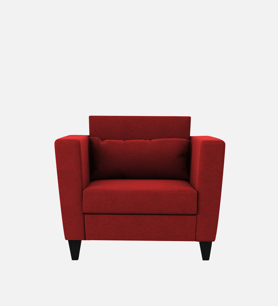 Tokyo Fabric 1 Seater Sofa In Blood Maroon Colour - Febonic Living