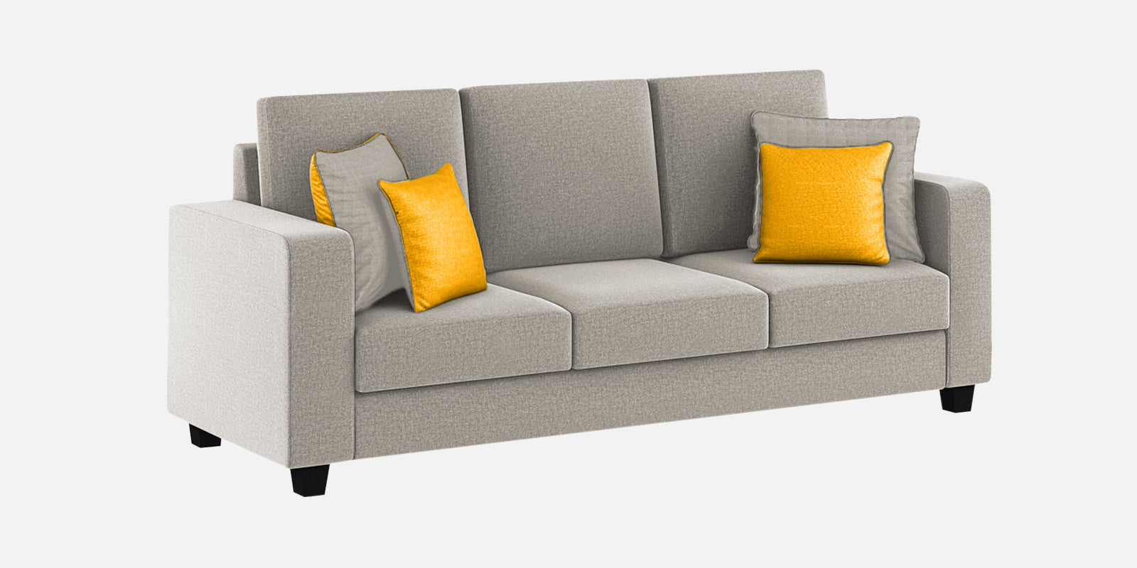 Nabi Fabric 3 Seater Sofa In Ash Grey Colour