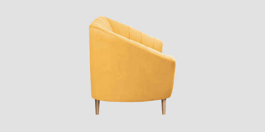 Kaylee Velvet 2 Seater Sofa In Turmeric Yellow Colour - Febonic Living