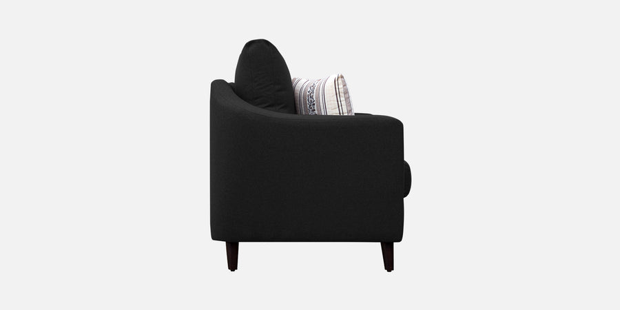 Kevin Fabric 2 Seater Sofa In Zed Black Colour - Febonic Living