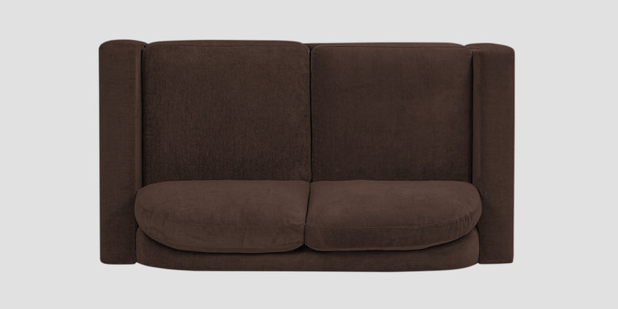 Dara Fabric 2 Seater Sofa In Coffee Brown Colour - Febonic Living