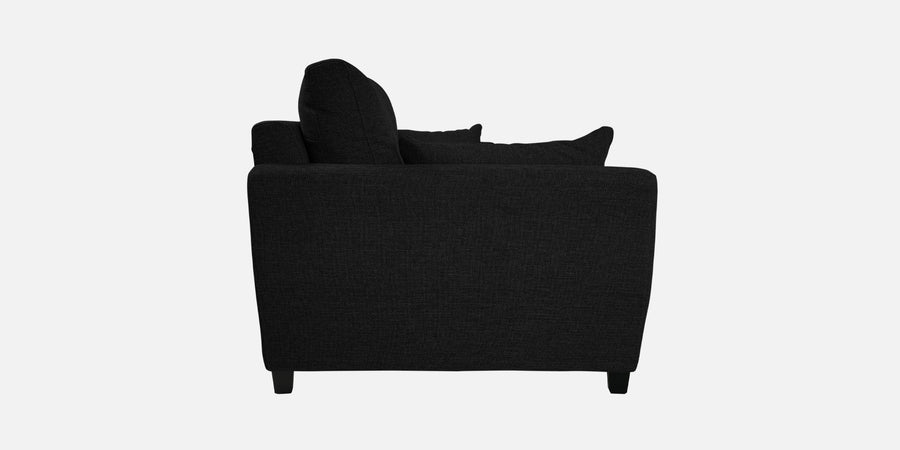 Mario Fabric 3 Seater Sofa In Zed Black Colour - Febonic Living