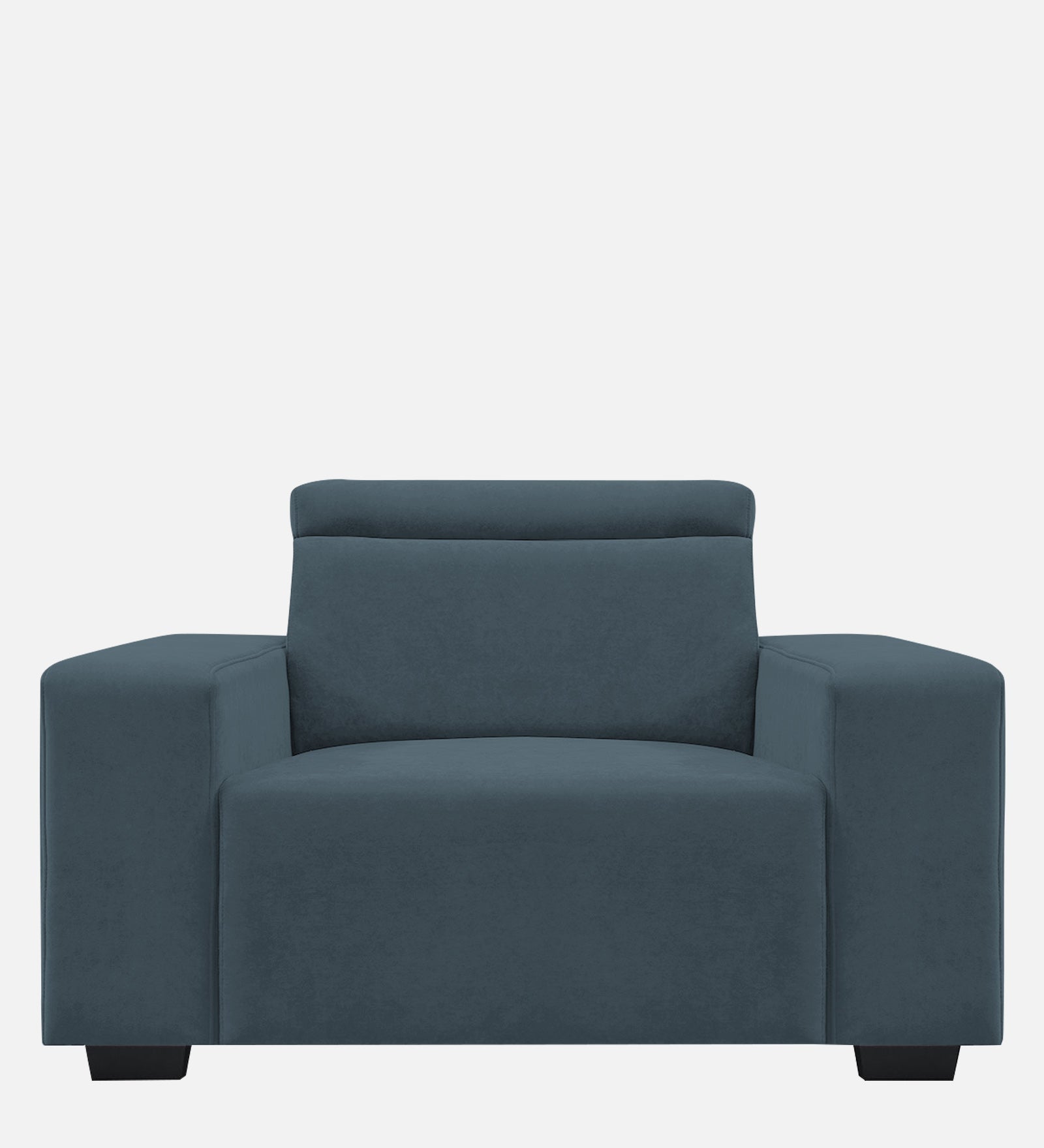 Hiro Fabric 1 Seater Sofa In  Cobalt Blue Colour - Febonic Living