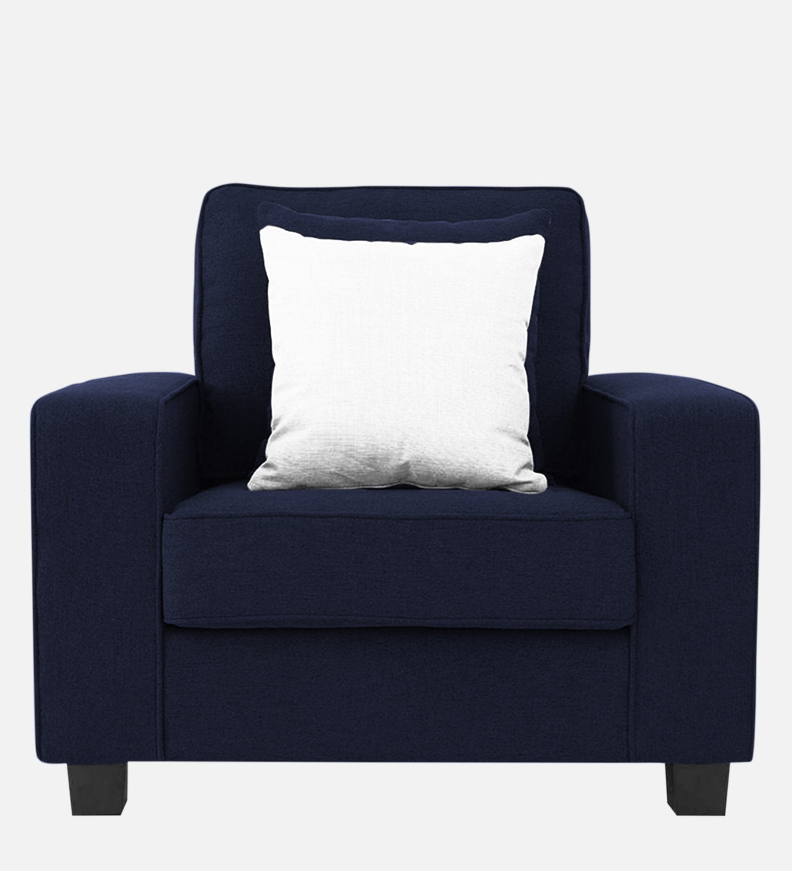 Ladybug Fabric 1 Seater Sofa In Royal Blue Colour