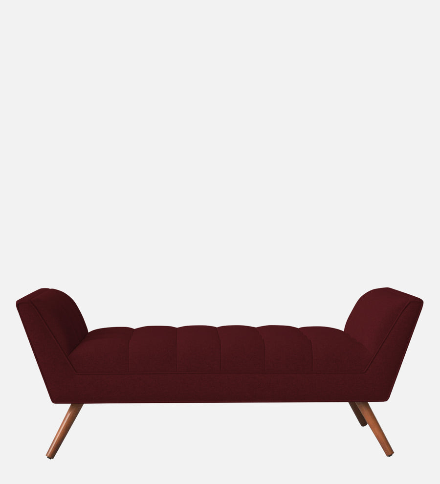 Cartes Velvet Bench In Dark Maroon Colour - Febonic Living