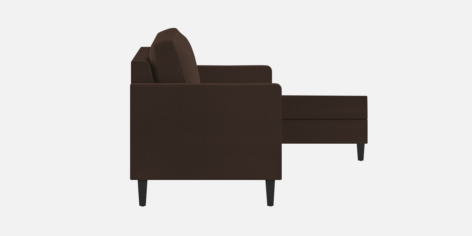 Nori Fabric LHS Sectional Sofa (2 + Lounger) In Cidar Brown Colour