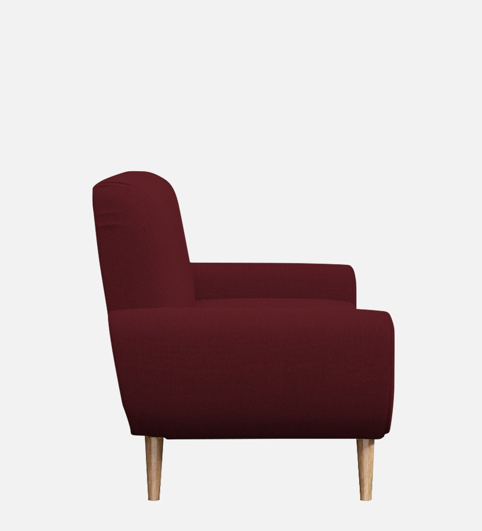 Jessy Fabric 1 Seater Sofa in Blood Maroon Colour