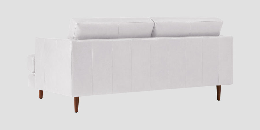 Sterio Leatherette 2 Seater Sofa In Cream White Colour - Febonic Living