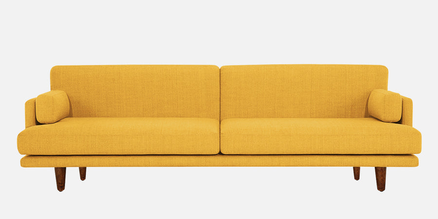 Ricky Fabric 3 Seater Sofa In Bold Yellow Colour - Febonic Living