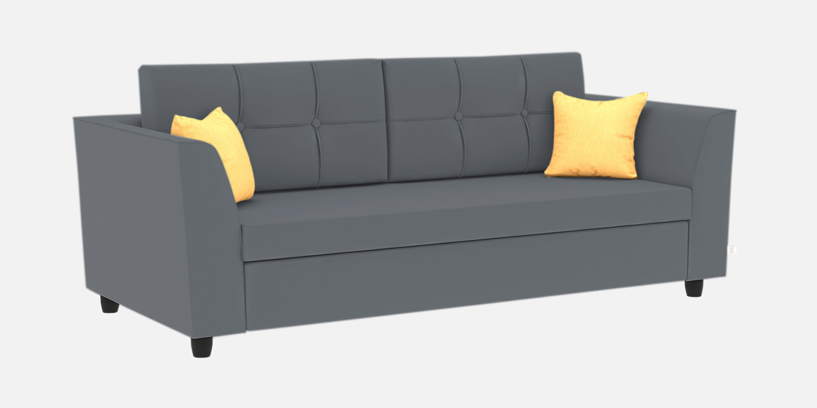 Nestin Velvet 3 Seater Sofa in Pubble Grey Colour