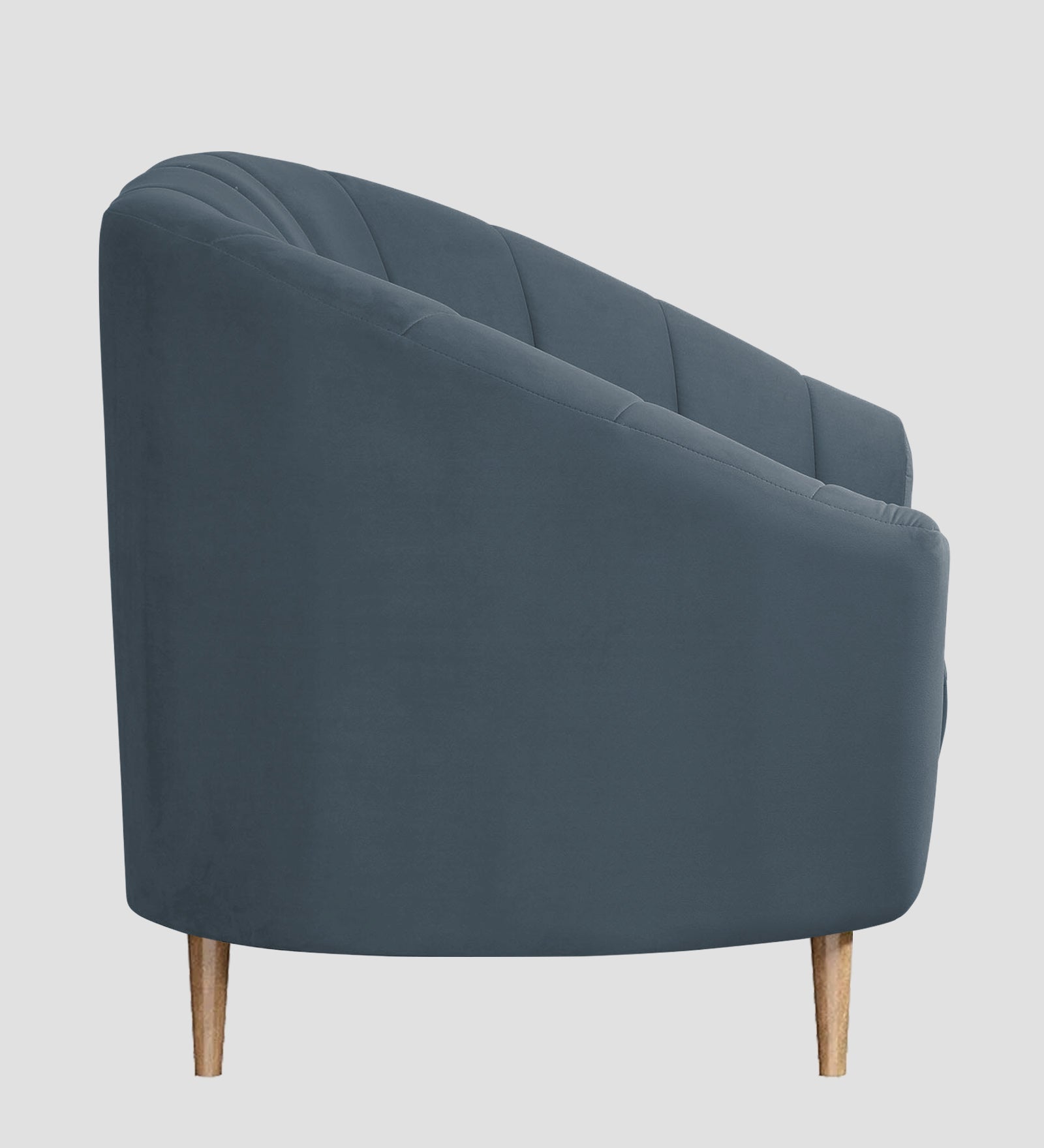 Nancy Velvet 1 Seater Sofa in Oxford Blue Colour