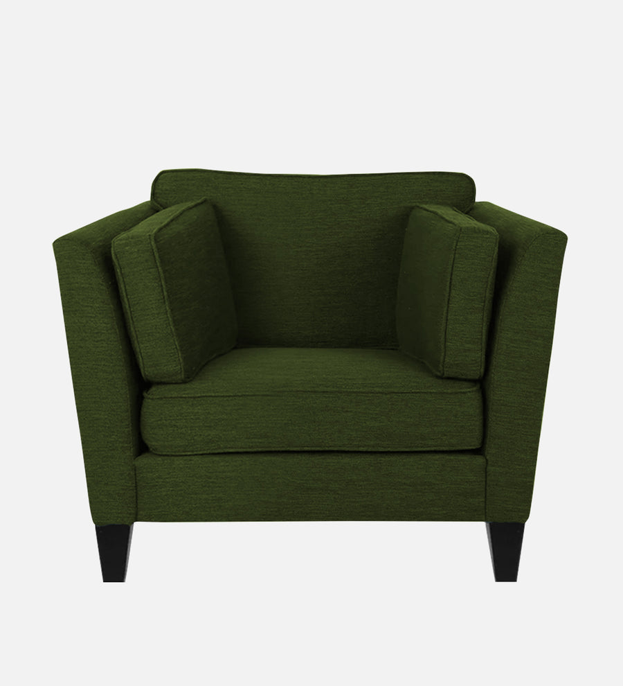Nigar Fabric 1 Seater Sofa In Olive Green Colour - Febonic Living
