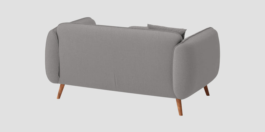 Zia Fabric 2 Seater Sofa In Silver Grey Colour - Febonic Living