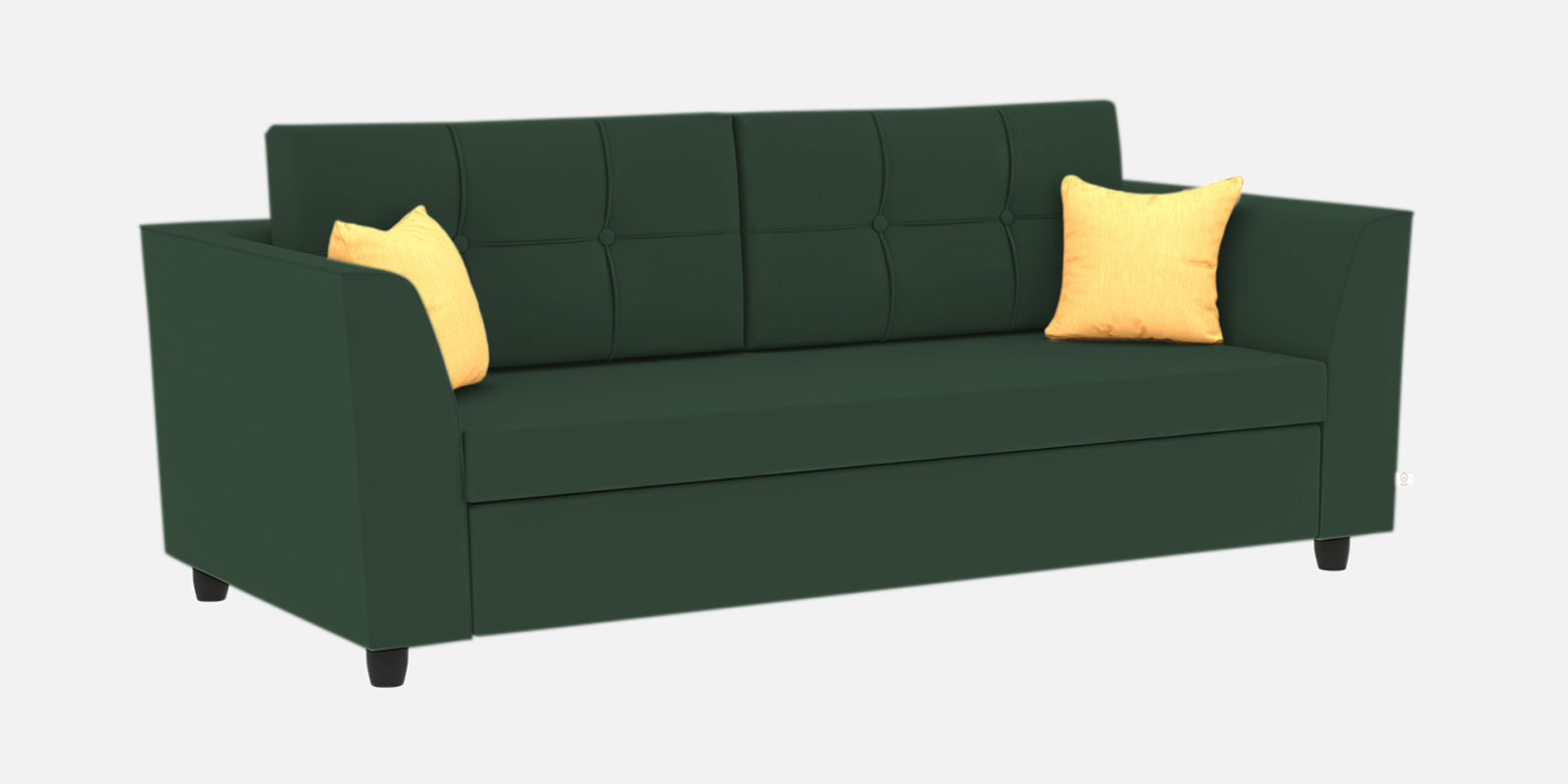 Nestin Velvet 3 Seater Sofa in Amazon Green Colour