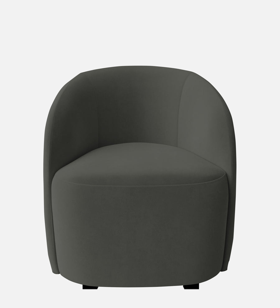 Lucky Velvet Lounge Chair In Hory Grey Colour - Febonic Living