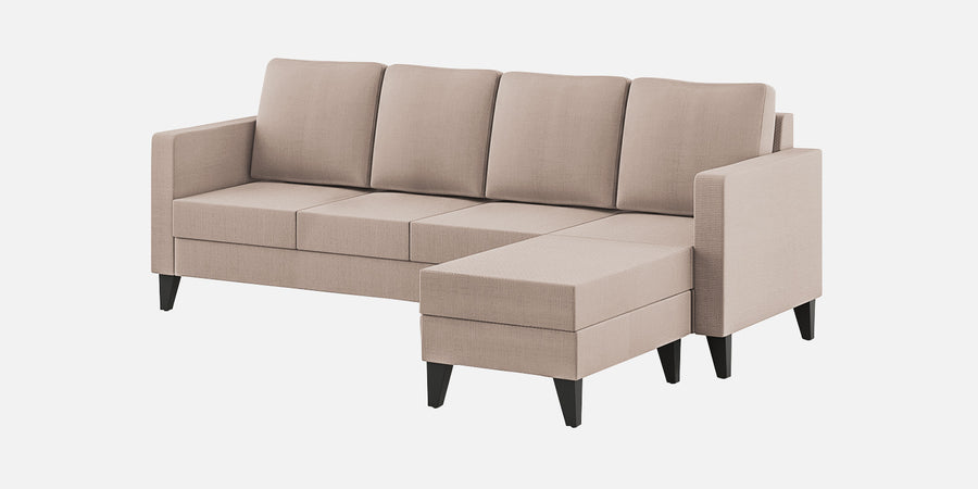 Nori Fabric Lhs Sectional Sofa 3 Lounger In Kadhi Beige Colour - Febonic Living
