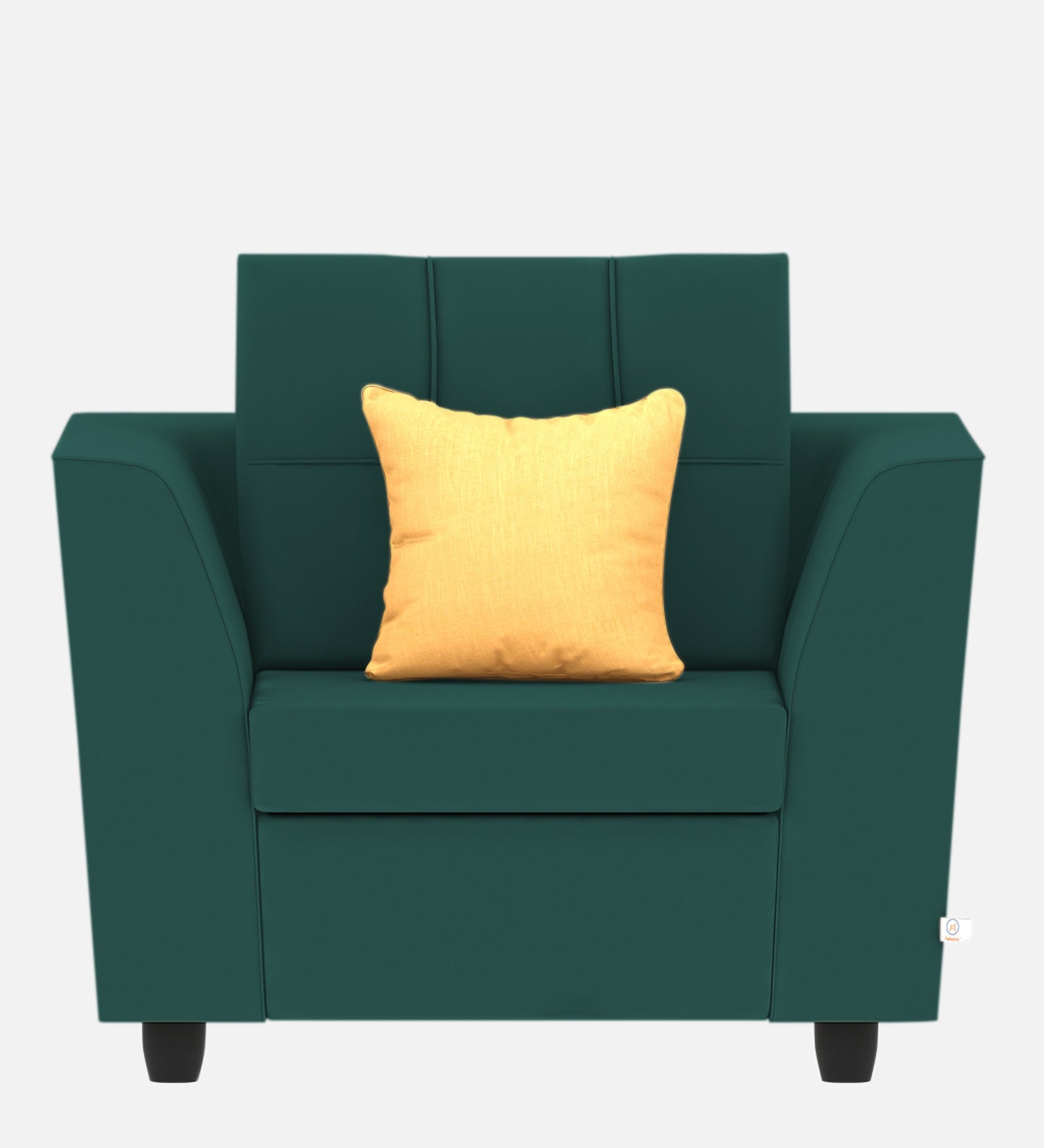 Nestin Velvet 1 Seater Sofa in Pine Green Colour